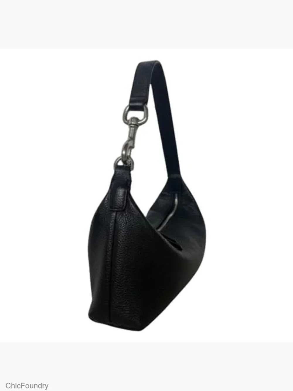 Genuine Leather Minimalist Hobo Crossbody Bag